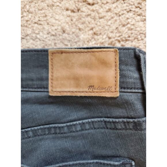 Madewell Black Button Fly 9" Mid-Rise Skinny Raw Hem Jeans Style #H3026, Size 28 - Picture 8 of 11
